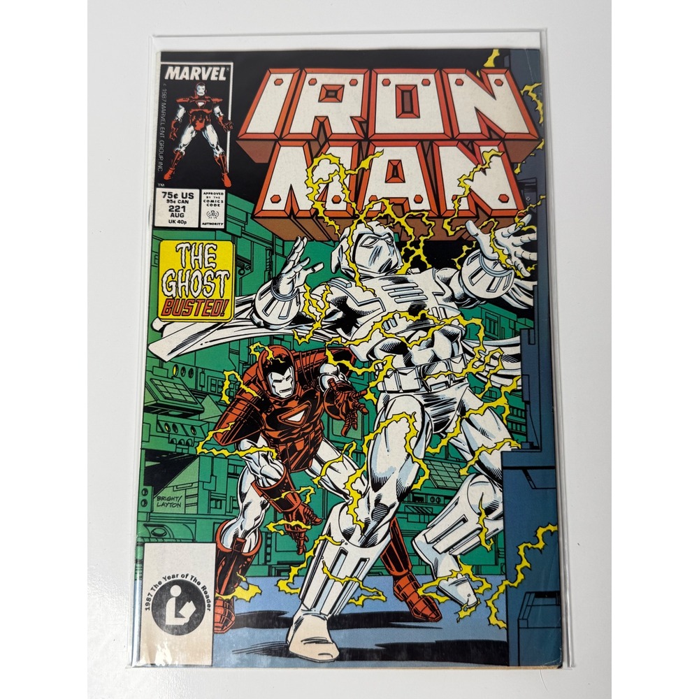 Marvel Iron Man‎ 221 Aug 1987 The Ghost Busted Mark Bright Bob Layton Copper Age